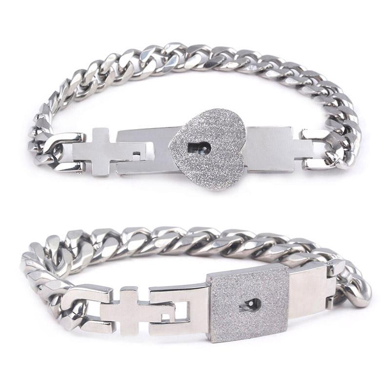 Bangle 2Pcs Tone Stainless Steel Lover Heart Love Lock Bracelet With Key Bangles Kit Couple Jewelry GiftBangle
Bangle 2Pcs Tone Stainless Steel Lover Heart Love Lock Bracelet With Key Bangles Kit Couple Jewelry GiftBangle