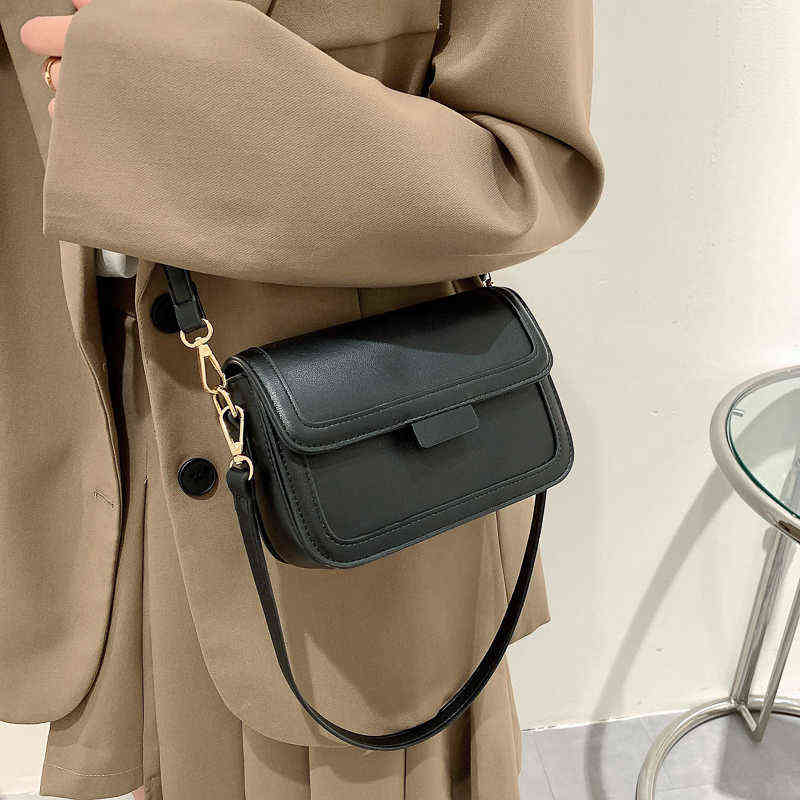 CMM Small PU Leather Flap Purse Crossbody Bag for Women 2022 Vintage In Trend Fashion Shoulder Handbags and Purses Luxury Designer 220511