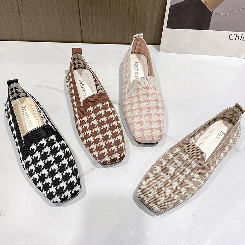Woman Loafers Houndstooth Knitted Slip On Shoes Spring Flat Ladies Wide Fit Zapatos De Mujer 220613, Brown
Woman Loafers Houndstooth Knitted Slip On Shoes Spring Flat Ladies Wide Fit Zapatos De Mujer 220613, Brown