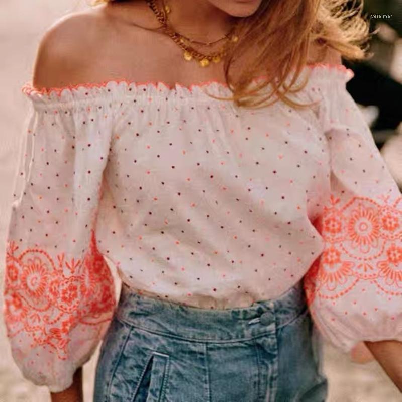 Women's Blouses & Shirts Embroidery Shirt Women Elasticated Slash Neck Off-shoulder Sexy 2022 Female Blouse Top Spring SummerWomen's Vere22
Women's Blouses & Shirts Embroidery Shirt Women Elasticated Slash Neck Off-shoulder Sexy 2022 Female Blouse Top Spring SummerWomen's Vere22