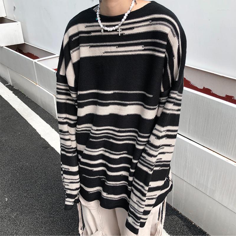 Men' Sweaters Streetwear Harajuku Knitted Sweater Men Black Striped Pullover Autumn Casual Loose Fashion O Neck Couple Y2k ClothesMen' Mar, White
Men' Sweaters Streetwear Harajuku Knitted Sweater Men Black Striped Pullover Autumn Casual Loose Fashion O Neck Couple Y2k ClothesMen' Mar, White