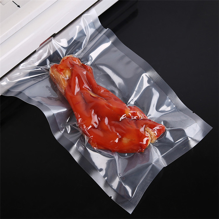 100pcs Clear Open Top Vacuum Packaging Bag Thick Barrier Meat Chicken Sausage Fish Drumsticks Beaf Fridge Keep Fresh Heat Sealing Gift Storage Pouches