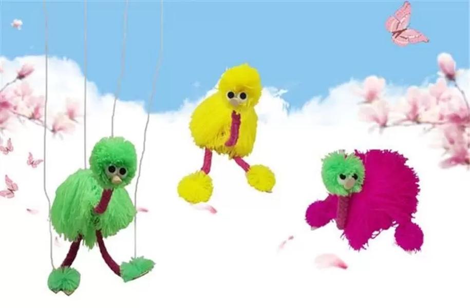 36cm/14inch Decompression Toy Muppets Animal muppet hand puppets toys plush ostrich Marionette doll for baby
