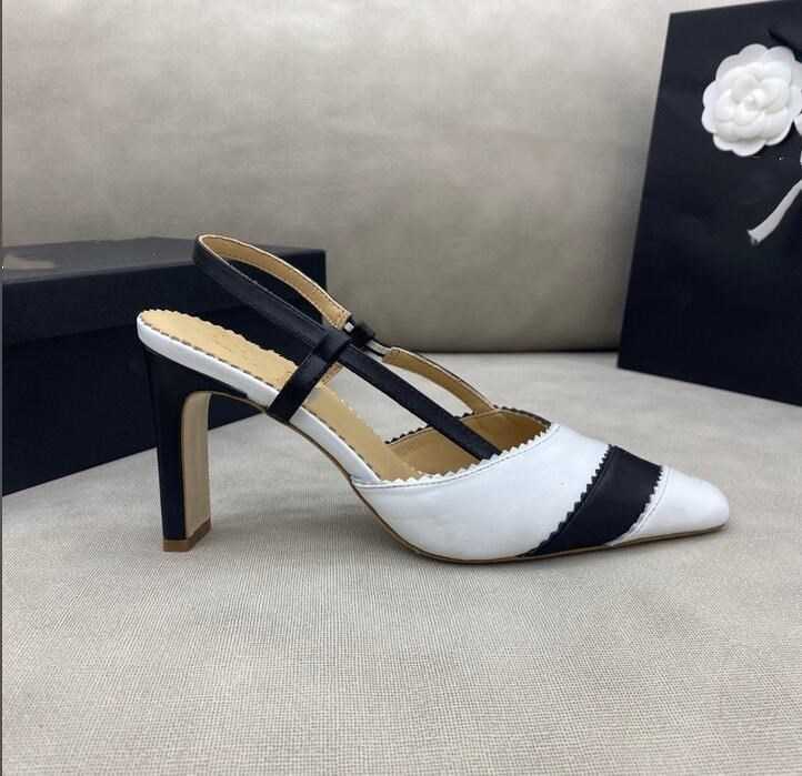 Elegant squared sandals women's summer chunky heel new color matching mid-heel single shoes all-match high heels