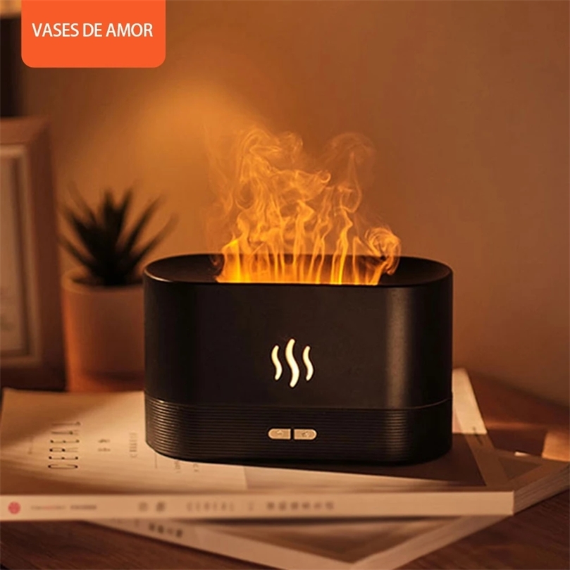 Essential Oil Diffuser Simulation Flame USB Ultrasonic Humidifier Home Office Air Humidifier Aromatherapy Flame Lamp Difusor 220527
Essential Oil Diffuser Simulation Flame USB Ultrasonic Humidifier Home Office Air Humidifier Aromatherapy Flame Lamp Difusor 220527