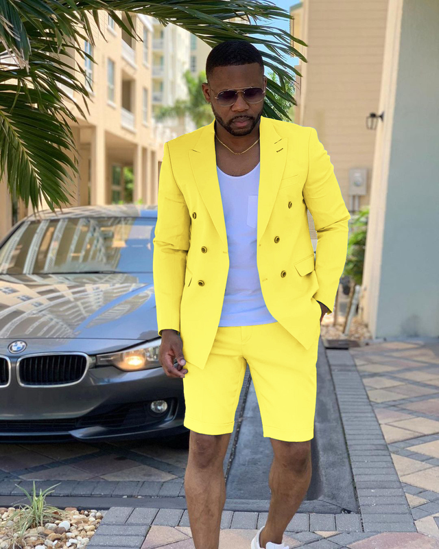 Tailored Made Mint Green Double Breasted Mens Suits Short Pants Summer Beach Groom Suit Casual Business Wedding Man Blazer 220817