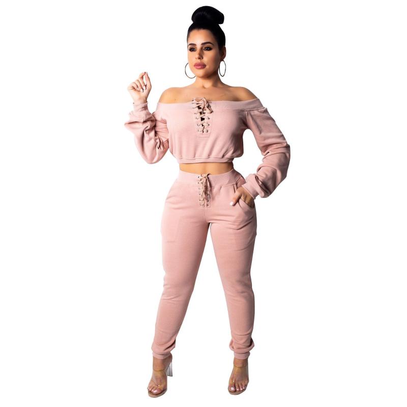 Women' Two Piece Pants Product Lace-up Fashion Suit Casual Two-piece Female Long-sleeved Shirt Pencil Suitable For Fitness SportswearWomen, Black
Women' Two Piece Pants Product Lace-up Fashion Suit Casual Two-piece Female Long-sleeved Shirt Pencil Suitable For Fitness SportswearWomen, Black