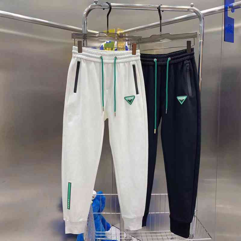 Pra2022 men's casual pants triangle waterproof zipper contrast color drawstring trend high street fashion all-match pants, White
Pra2022 men's casual pants triangle waterproof zipper contrast color drawstring trend high street fashion all-match pants, White