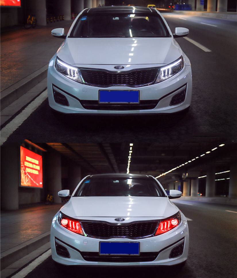 Car Front Lights For Kia K5 LED Headlight 20 14-20 15 LED Turn Signal Daytime Running Light High Beam Lens