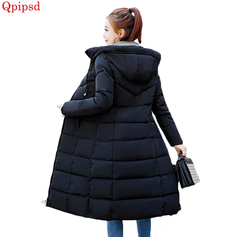 Plus size 6XL Down jackets Fashion Women Winter Coat Long Slim Thicken Warm Jacket Down Cotton Padded Jacket Outwear Parkas T200319