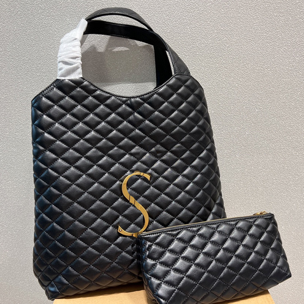 Fashion Trend Tote Women Totes Handbag Woman Designer Icare maxi Shopping Bag Black White Leather Travel Shoulder Beach Bags Handbags Womens Purse With Wallet