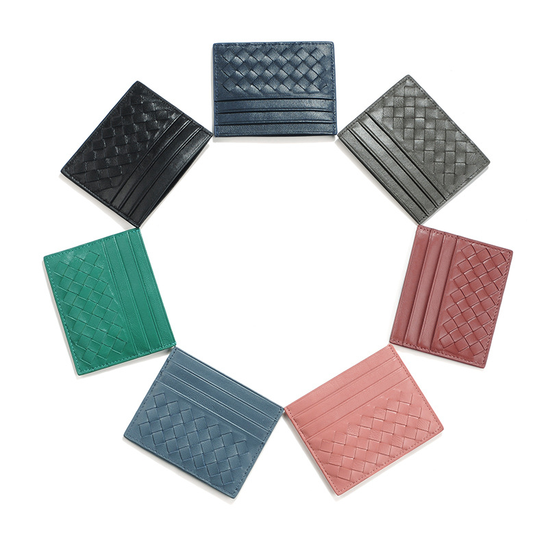 Sheepskin Woven Card Holder Ultra-Thin Leather Multi-Card Mini Coin Purse Business Portable Leather Wallet B0004, #1
Sheepskin Woven Card Holder Ultra-Thin Leather Multi-Card Mini Coin Purse Business Portable Leather Wallet B0004, #1