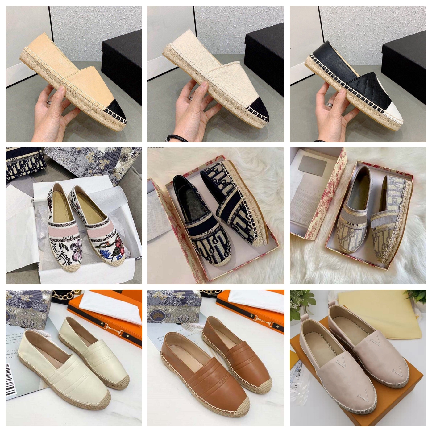 Espadrilles Designer Shoes Luxury Sneakers Woman Casual Shoe Canvas Real Leather Loafers Classic Design Slipper Slides by brand 04, Box
Espadrilles Designer Shoes Luxury Sneakers Woman Casual Shoe Canvas Real Leather Loafers Classic Design Slipper Slides by brand 04, Box