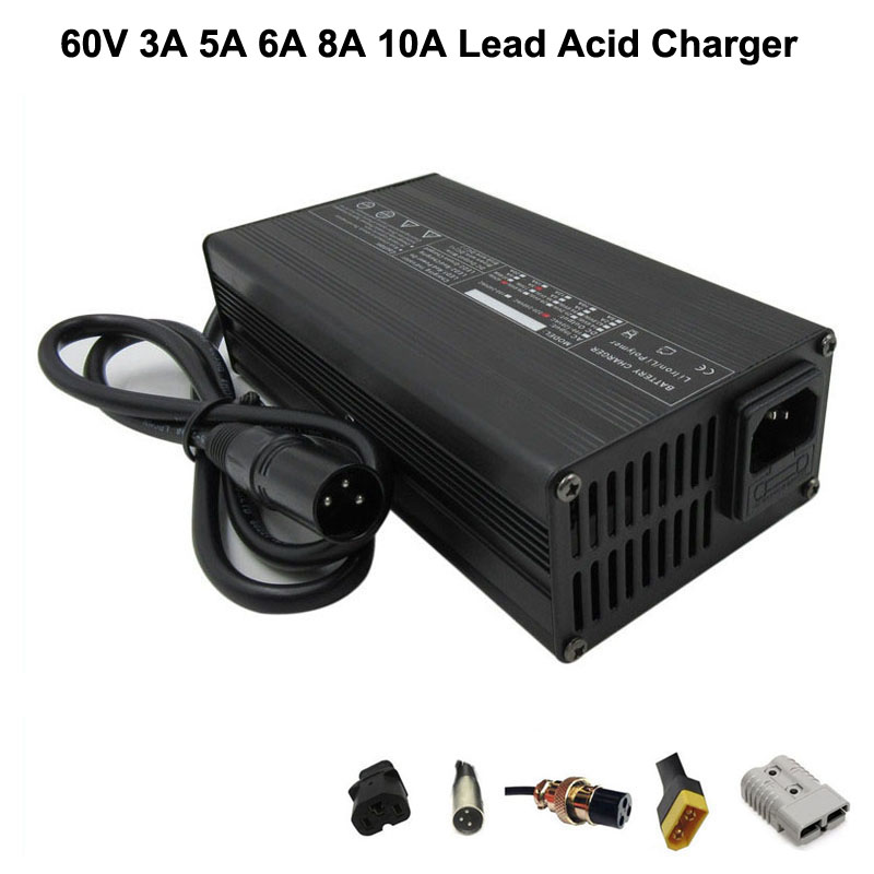 

60V 3A 5A 6A 8A 10A Lead Acid Ebike Battery Charger 60 Volt Lead-acid Electric Bike Scooter Wheelchair Motorcycle Charger
