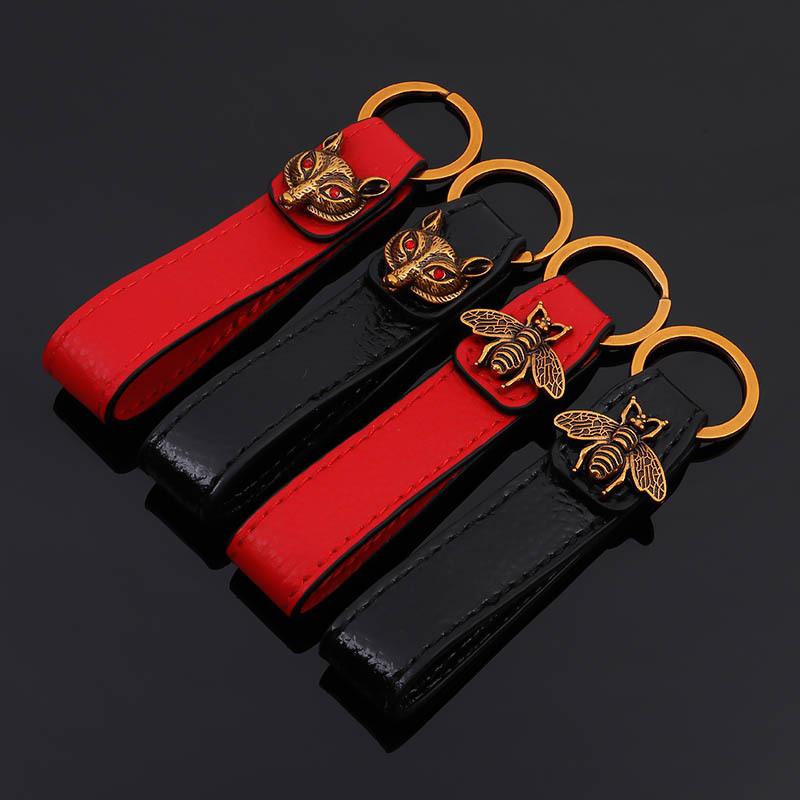 Keychains Bee Leather Metal Luxury Keychain Auto Car Waist Black Red Keyrings Key Chain Keyholder
Keychains Bee Leather Metal Luxury Keychain Auto Car Waist Black Red Keyrings Key Chain Keyholder