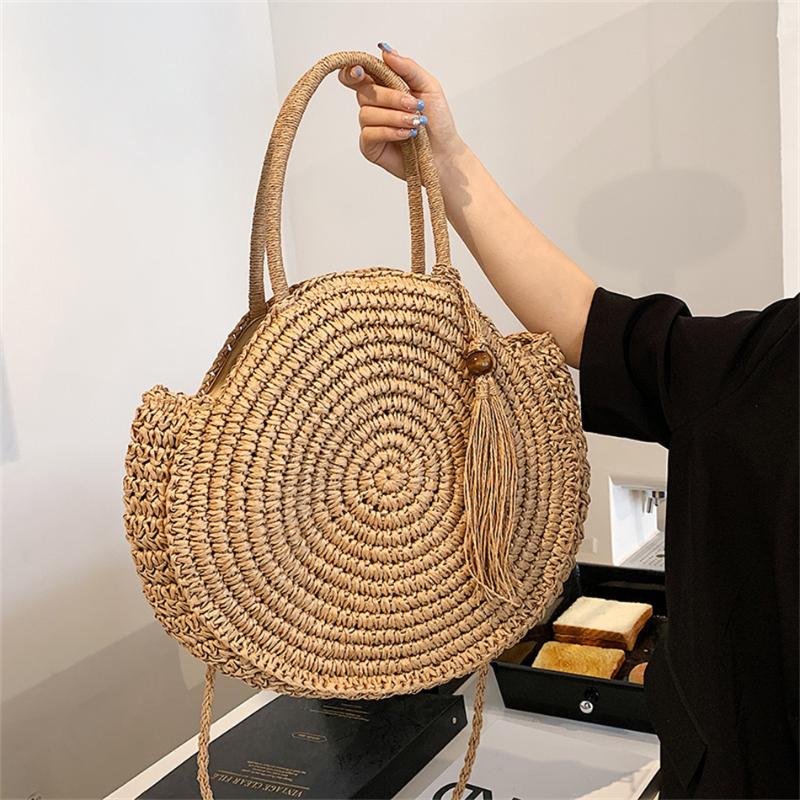 Evening Bags Fashion Straw Women's Summer Bag 2022 Luxury Designer Female Handbags Trendy Beach Casual Knitting Lady Shoulder PursesEven, Khaki
Evening Bags Fashion Straw Women's Summer Bag 2022 Luxury Designer Female Handbags Trendy Beach Casual Knitting Lady Shoulder PursesEven, Khaki