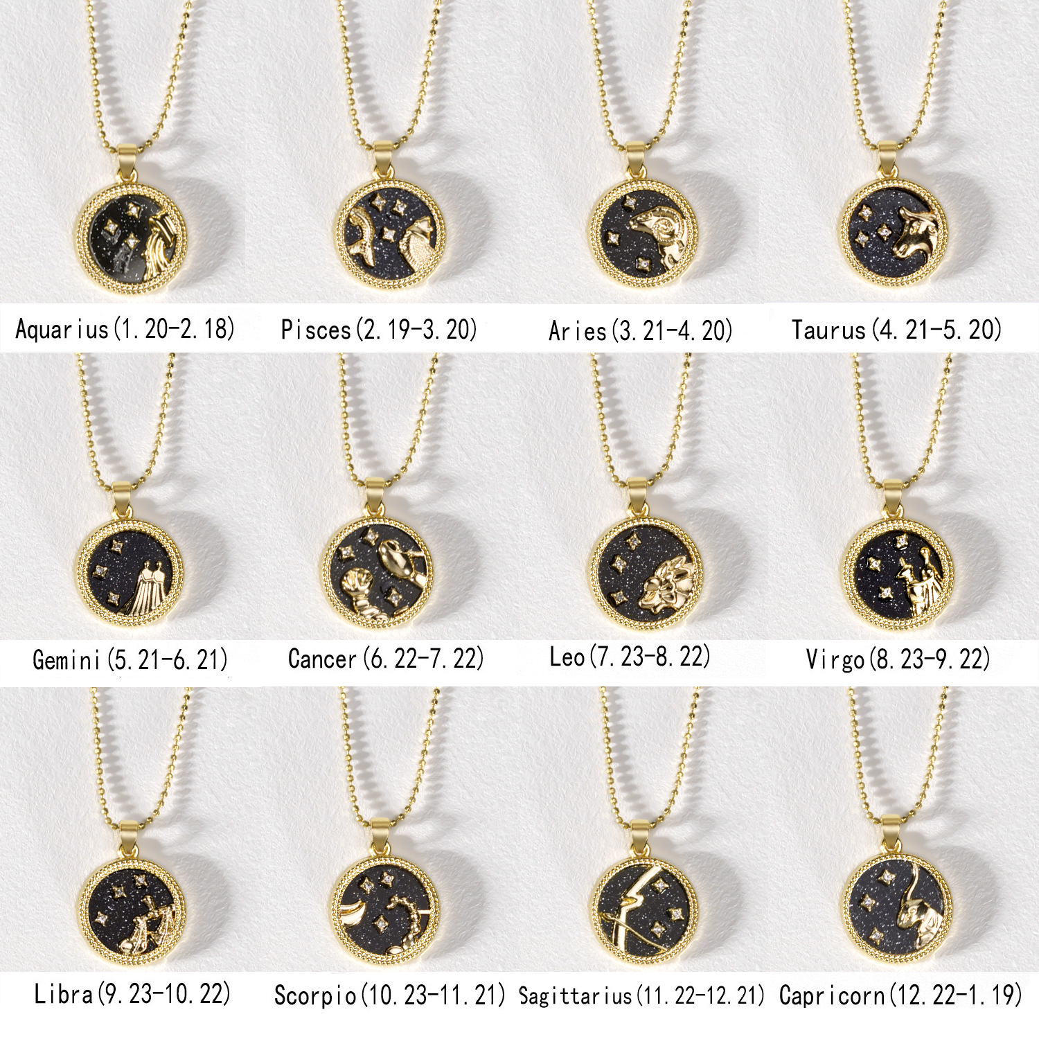 Lover Day Night 12 Constellation Necklace For Women Men Rose Gold Color Chain Zodiac Sign Round Pendant Necklace Couple Jewelry Birthday Gift
Lover Day Night 12 Constellation Necklace For Women Men Rose Gold Color Chain Zodiac Sign Round Pendant Necklace Couple Jewelry Birthday Gift