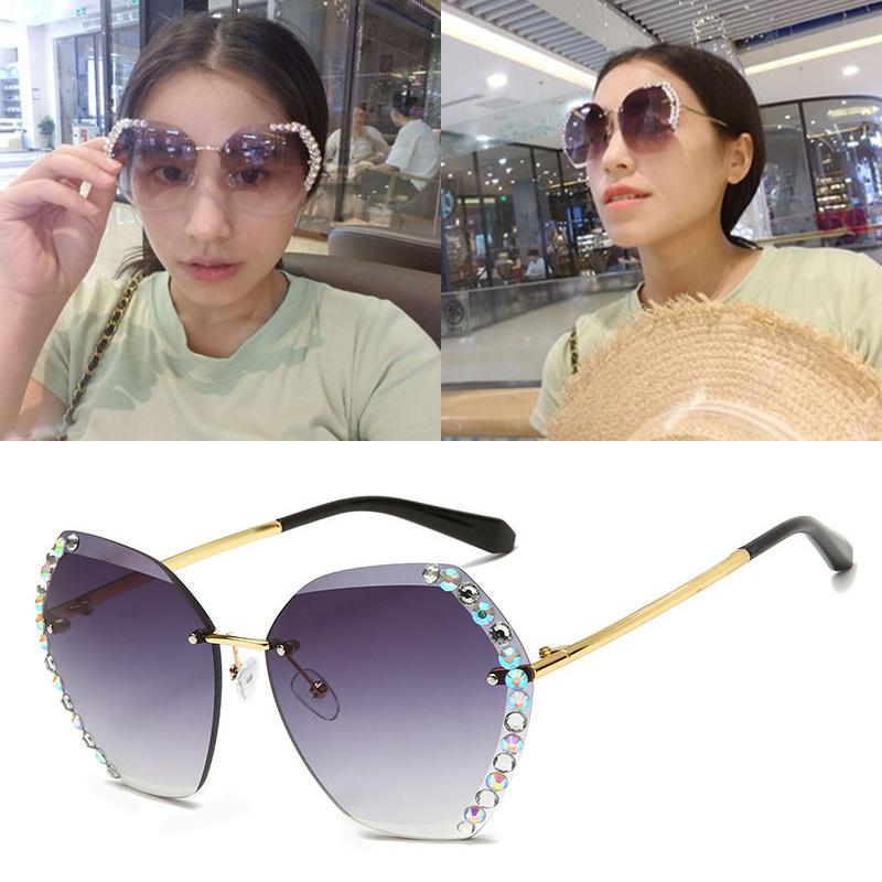 Sunglasses Rimless Cut-edge Summer Luxury Diamond-studded Glasses Personality Beach Travel Decorative SunglassSunglasses
Sunglasses Rimless Cut-edge Summer Luxury Diamond-studded Glasses Personality Beach Travel Decorative SunglassSunglasses