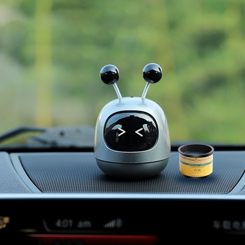 Paste type Lovely expression Car Air Freshener Robot shape diffuser Solid Perfume car interior accessories