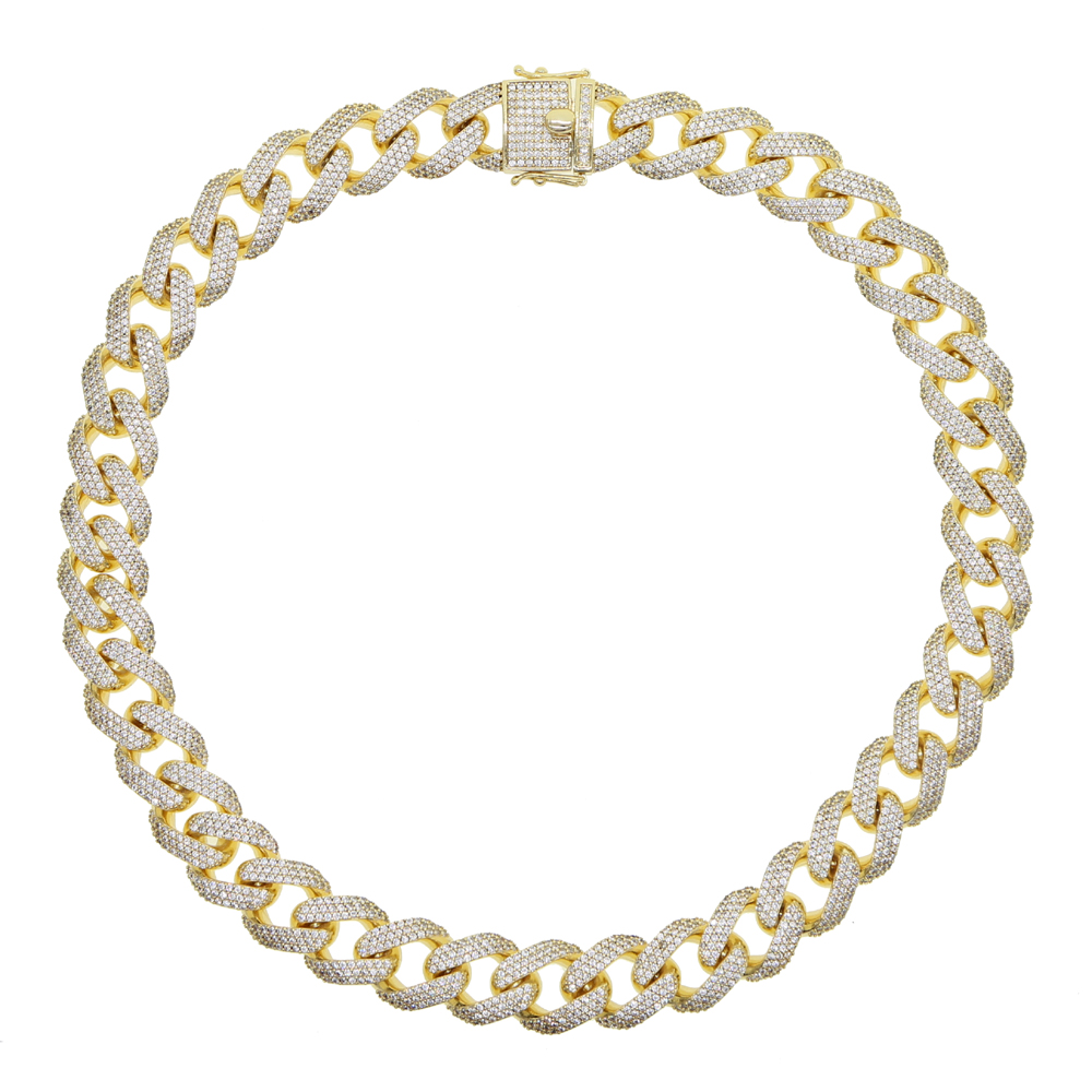 Men 's Hip Hop Wide Thick Choker Coffee Bean Necklace Pig Nose Rhinestone Charm Paved With Cz Punk Jewelry Gift New Style