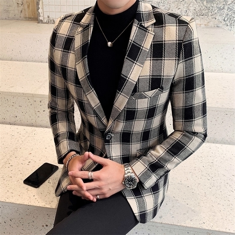 Autumn Clothes Business Mens Slim Fit Blazers 3XL Mens Plaid Blazers Khaki Social Jackets Blazers Mens Office Dress Check 201104, Black
Autumn Clothes Business Mens Slim Fit Blazers 3XL Mens Plaid Blazers Khaki Social Jackets Blazers Mens Office Dress Check 201104, Black