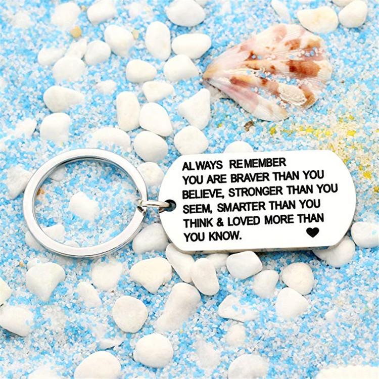 Keychains European And American Fashion Trend Stainless Steel Jewelry Keychain Dog Tag Inspirational Letter Gift DIY Customized Wholesale
Keychains European And American Fashion Trend Stainless Steel Jewelry Keychain Dog Tag Inspirational Letter Gift DIY Customized Wholesale
