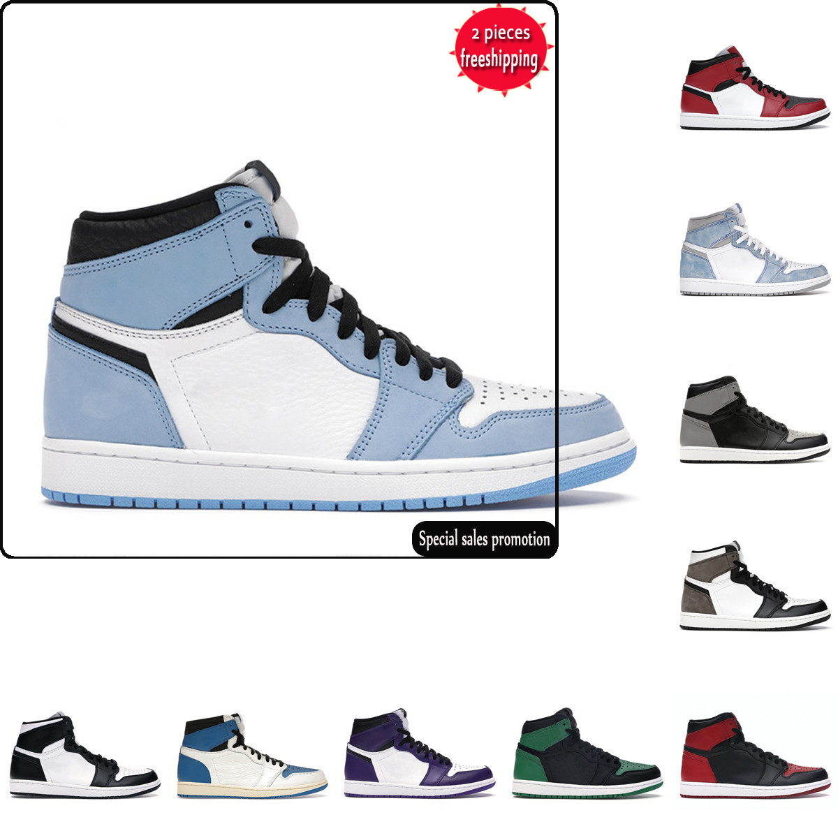 2022 University Blue 1s 1 basketball Shoes black white UNC Bred Banned Prototype Seafoam Tie Dye Shadow Dark Mocha Hyper Royal Silver Toe Carbon NB, Bubble bag
2022 University Blue 1s 1 basketball Shoes black white UNC Bred Banned Prototype Seafoam Tie Dye Shadow Dark Mocha Hyper Royal Silver Toe Carbon NB, Bubble bag