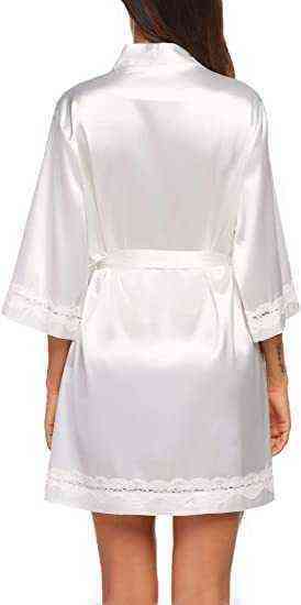 Nxy Sexy Underwear Hot Satin Robe for Women Sexy Lingerie Silk Bathrobe Short Kimono Sleepwear Deep v Bridesmaid Wedding Party Dress Gown Nightgown 04