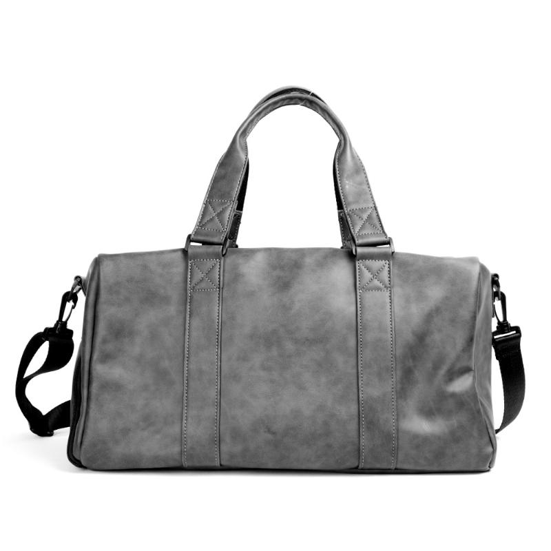 Duffel Bags Men's High Quality Pu Leather Portable Travel Dry Wet Separation Exercise Fitness Outdoor Casual BagsDuffel