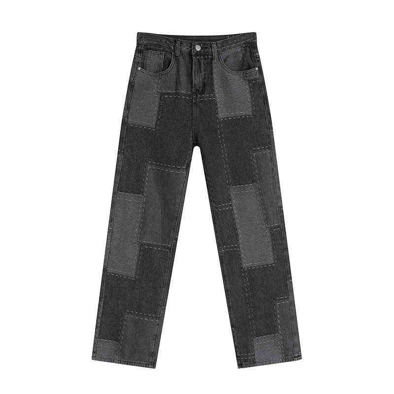 Retro Hong Kong Style Stitching Womens Grey Jeans Patch Make Old Trend Neutral Wide-leg Pants Loose Straight-leg Female Trousers T220728, Gray
Retro Hong Kong Style Stitching Womens Grey Jeans Patch Make Old Trend Neutral Wide-leg Pants Loose Straight-leg Female Trousers T220728, Gray