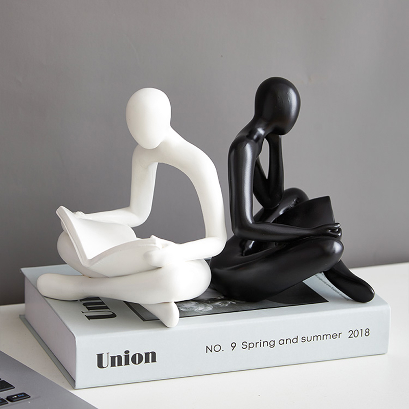 Abstract Figurines for Indoor Home Decoration Accessories for Living Room Resin Charms Flatback Human Model Office Desk Decor