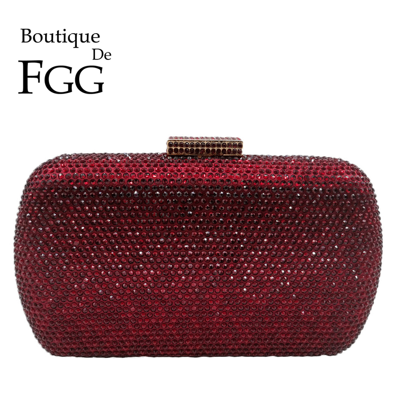 Boutique De FGG Wine Red Women Crystal Evening Bags Wedding Metal Clutches Party Cocktail Purse and Handbag 220321, Black
Boutique De FGG Wine Red Women Crystal Evening Bags Wedding Metal Clutches Party Cocktail Purse and Handbag 220321, Black