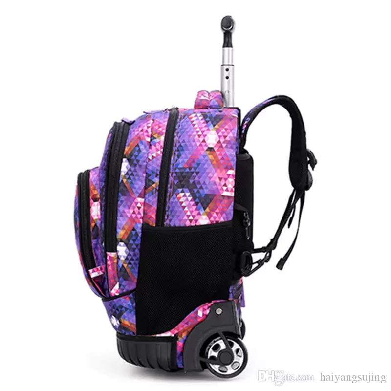 Middle school students trolley bags for boy travel backpack teens schoolbag girl luggage waterproof children's wheel computer bag suitcase