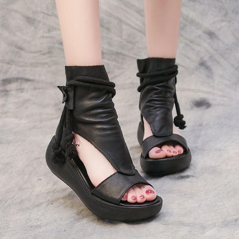 Dress Shoes High-top Increased Slope Heel Sandals Soft Leather Thick Bottom Fish Mouth Women's Summer Casual FashionDress, Black
Dress Shoes High-top Increased Slope Heel Sandals Soft Leather Thick Bottom Fish Mouth Women's Summer Casual FashionDress, Black