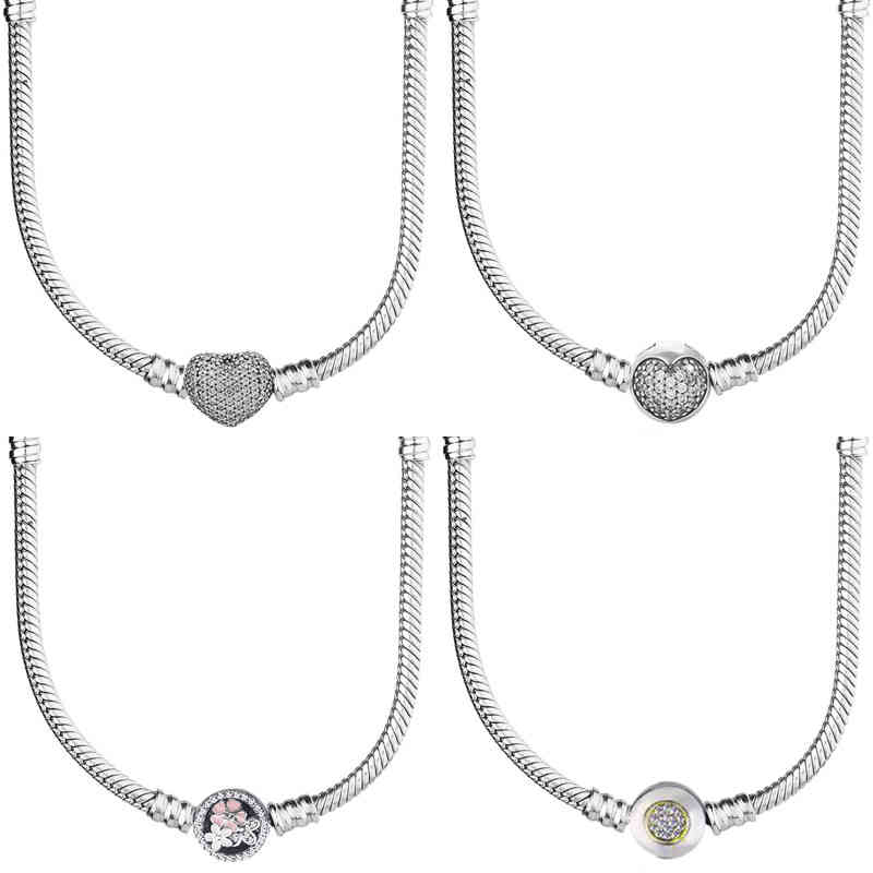 Momemts Pave Heart Two-tone Signature Poetic Blooms Clasp 925 Sterling Silver Necklace for Pandora Bead Charm Diy Jewelry
Momemts Pave Heart Two-tone Signature Poetic Blooms Clasp 925 Sterling Silver Necklace for Pandora Bead Charm Diy Jewelry