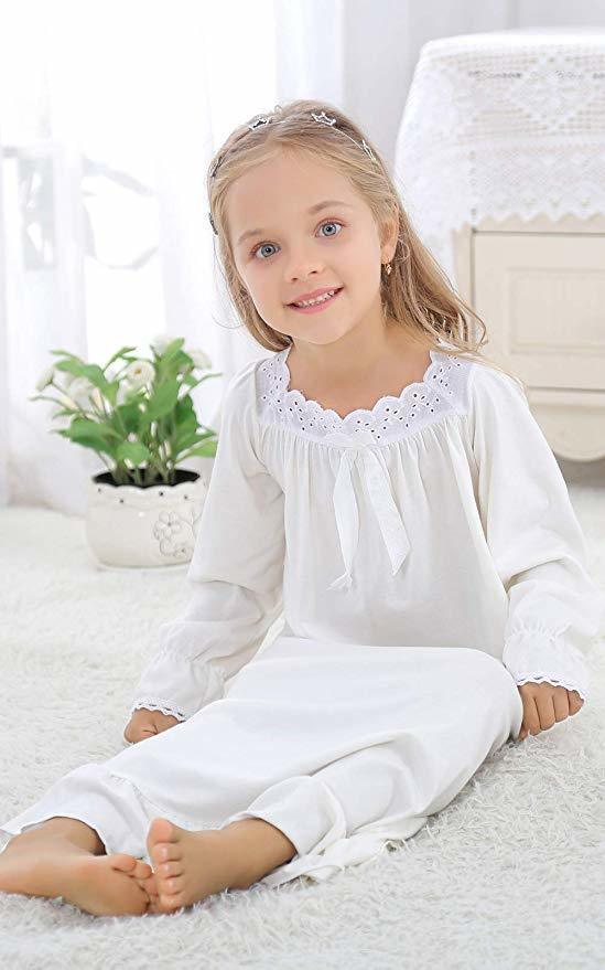 Baby Girl Clothes Princess Nightgown Long Sleeve Sleep Shirts Nightshirts Pajamas Christmas Dress Sleepwear kids for 3-12 Years 220426