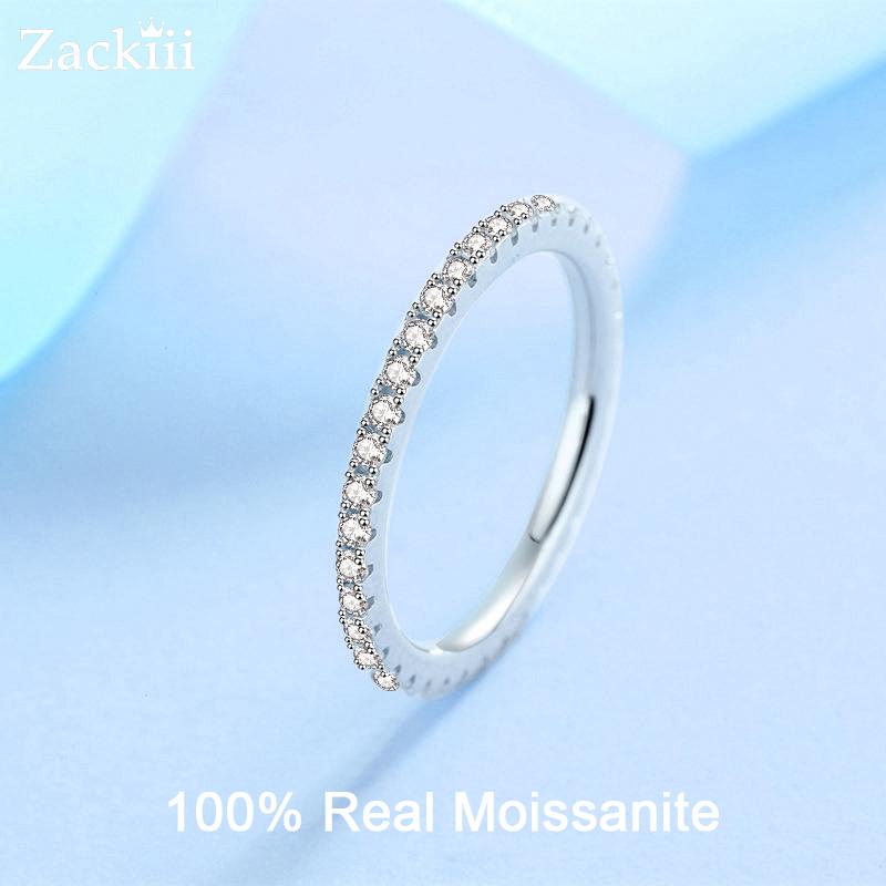 Cluster Rings 2mm 925 Sterling Silver Diamond Wedding Band 0.57ct Full Eternity Moissanite Stackable Engagement Ring Womens Matching BandClu
Cluster Rings 2mm 925 Sterling Silver Diamond Wedding Band 0.57ct Full Eternity Moissanite Stackable Engagement Ring Womens Matching BandClu