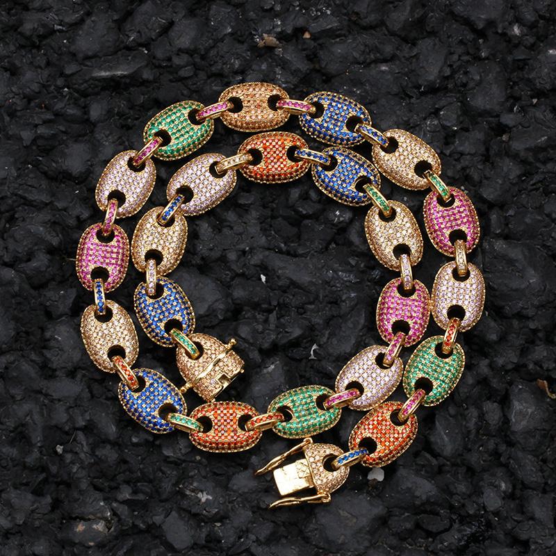 Chains 16"-30" Hip Hop Claw Set Cubic Zirconia Bling Iced Out Solid Coffee Beans Pig Nose Link Chain Necklace For Men Rapper Jewel
Chains 16"-30" Hip Hop Claw Set Cubic Zirconia Bling Iced Out Solid Coffee Beans Pig Nose Link Chain Necklace For Men Rapper Jewel