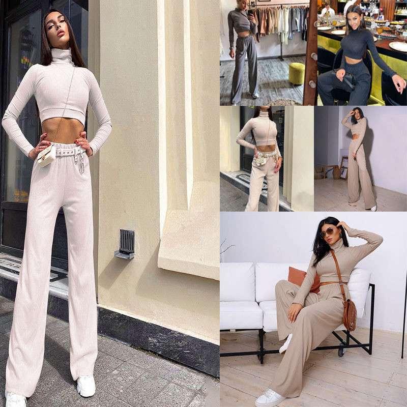 Women' Two Piece Pants Autumn Casual Elegant Turtleneck Minimalist Set Women Wide Leg Pant Classic Outfit Female, Black
Women' Two Piece Pants Autumn Casual Elegant Turtleneck Minimalist Set Women Wide Leg Pant Classic Outfit Female, Black