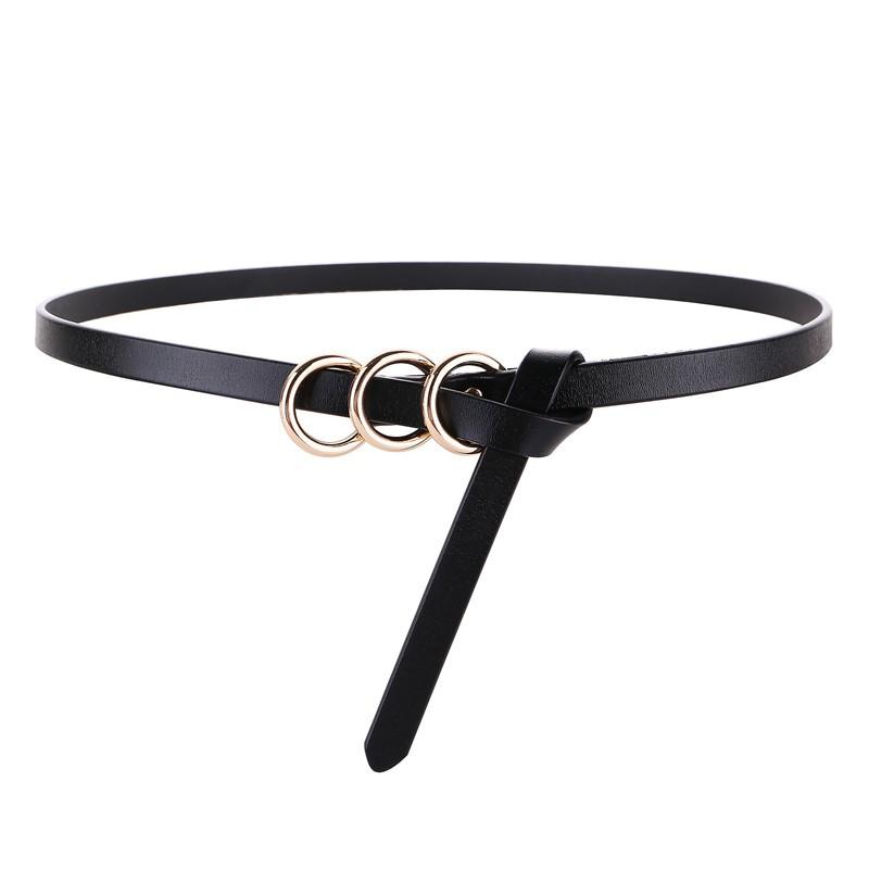 Belts Knot Genuine Leather Belt For Women Gold Ring Cowskin Thin Cinturon Mujer Fashion Cintura Donna Cowhide Soft Waistband Dress, Black;brown
Belts Knot Genuine Leather Belt For Women Gold Ring Cowskin Thin Cinturon Mujer Fashion Cintura Donna Cowhide Soft Waistband Dress, Black;brown