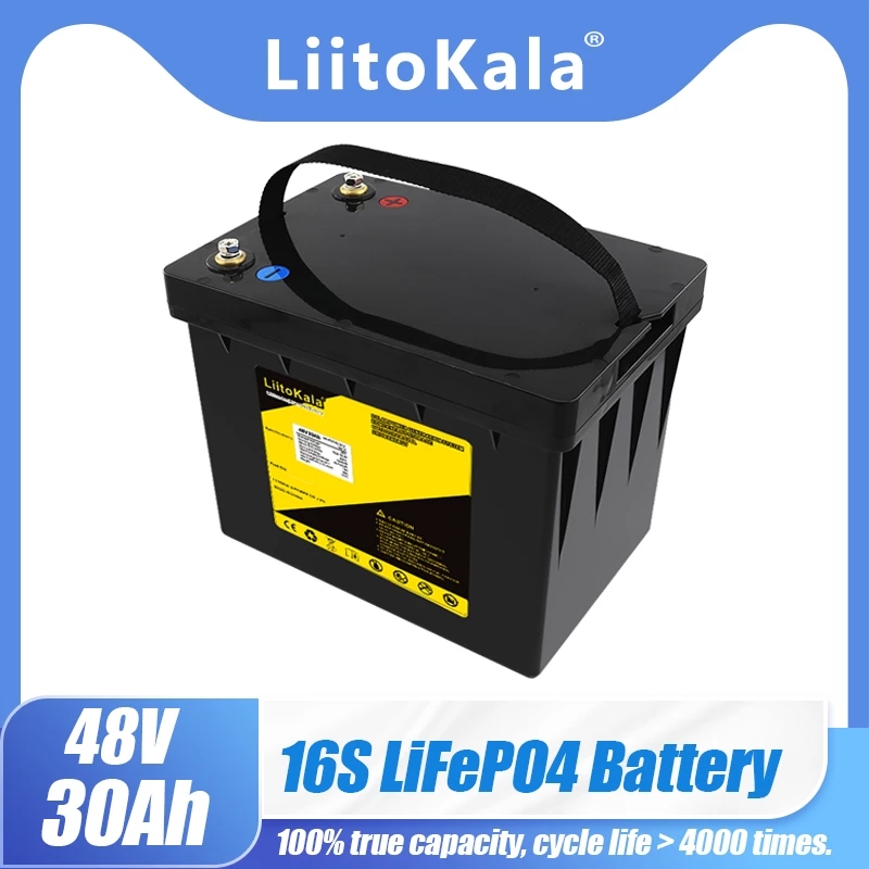 LiitoKala 48V 30AH LiFePO4 battery with 30A BMS waterproof rechargeable battery for 750w 2500w electric bike e scooter bicycle
LiitoKala 48V 30AH LiFePO4 battery with 30A BMS waterproof rechargeable battery for 750w 2500w electric bike e scooter bicycle