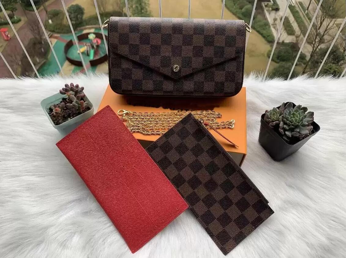 3pcs/set Women Shoulder Bag pochette felicie Luxury Handbag Messenger Chain Strap Purse Clutch Tote Function Wallet, 4-coffee grid
3pcs/set Women Shoulder Bag pochette felicie Luxury Handbag Messenger Chain Strap Purse Clutch Tote Function Wallet, 4-coffee grid