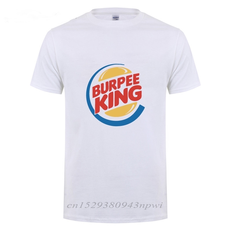 Burpee King T-shirt Funny Birthday Gift For Boyfriend Husband Dad Men Summer Short Sleeve Cotton Crossfit Workout T Shirts 220411