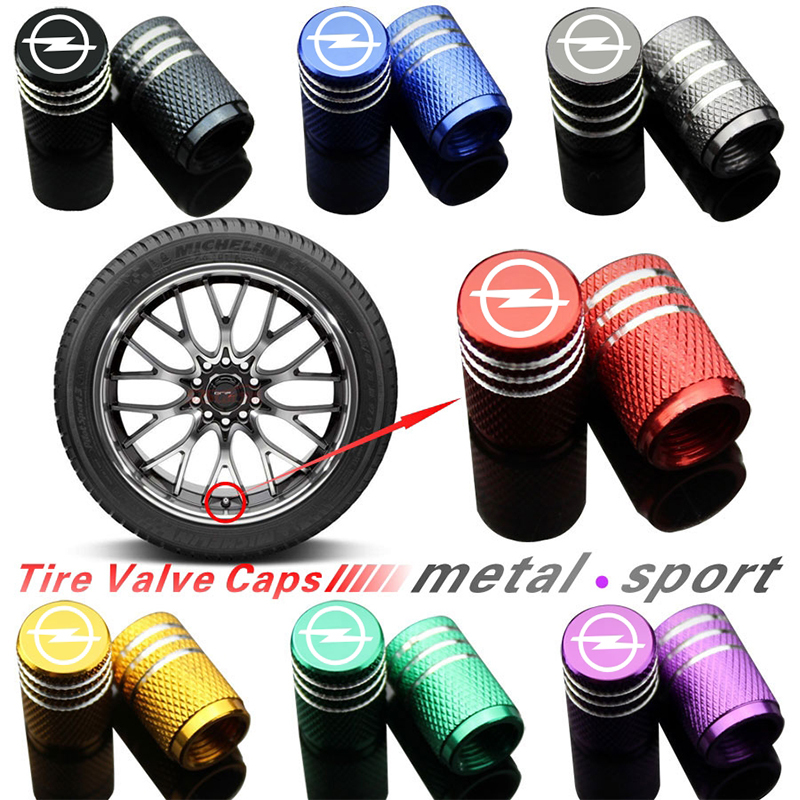 4Pcs Car Parts Tires Valves Caps For Opel Opc Astra Insignia Corsa Mokka Vectra 3D Metal Tyre Stem Air Cap Accessories
