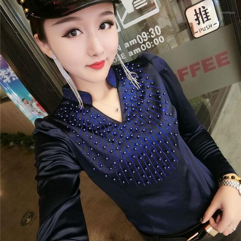 Women's Blouses & Shirts 2022 Summer Beaded Women Blouse V-Neck Long-Sleeved Slim Solid Sexy Lady Diamond Design Fashion Outwear Tops, See chart
Women's Blouses & Shirts 2022 Summer Beaded Women Blouse V-Neck Long-Sleeved Slim Solid Sexy Lady Diamond Design Fashion Outwear Tops, See chart