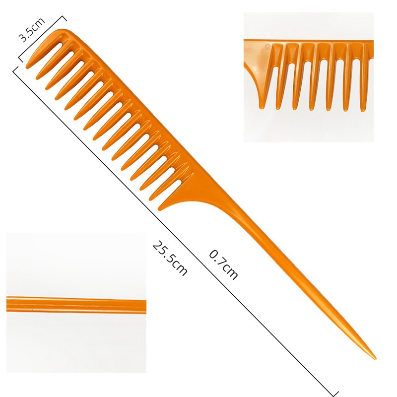 Big tooth combs Pointed Tail HairComb Plastic Comb Beauty Tools Hair Brush