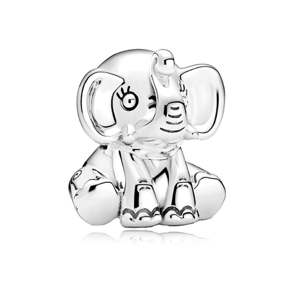 925 Sterling Silver Dangle Charm Color Lucky Cat Safety Chain Dog Paw Crown Owl Love Pendant Bead Fit Charms Bracelet DIY Jewelry Accesso