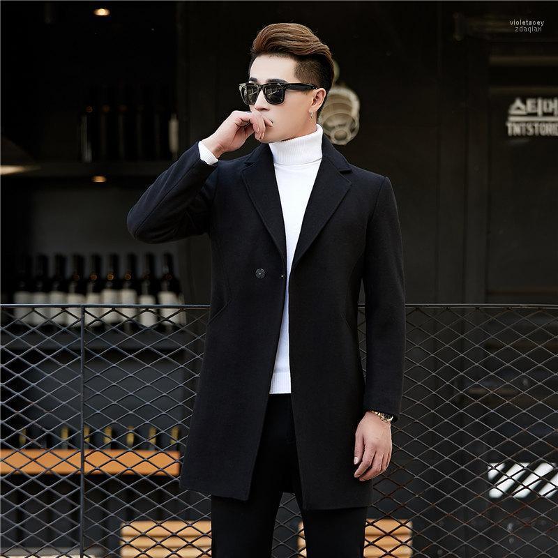 Men's Wool & Blends Woolen Windbreaker Medium Length Korean British Loose Coat Viol22, Black
Men's Wool & Blends Woolen Windbreaker Medium Length Korean British Loose Coat Viol22, Black