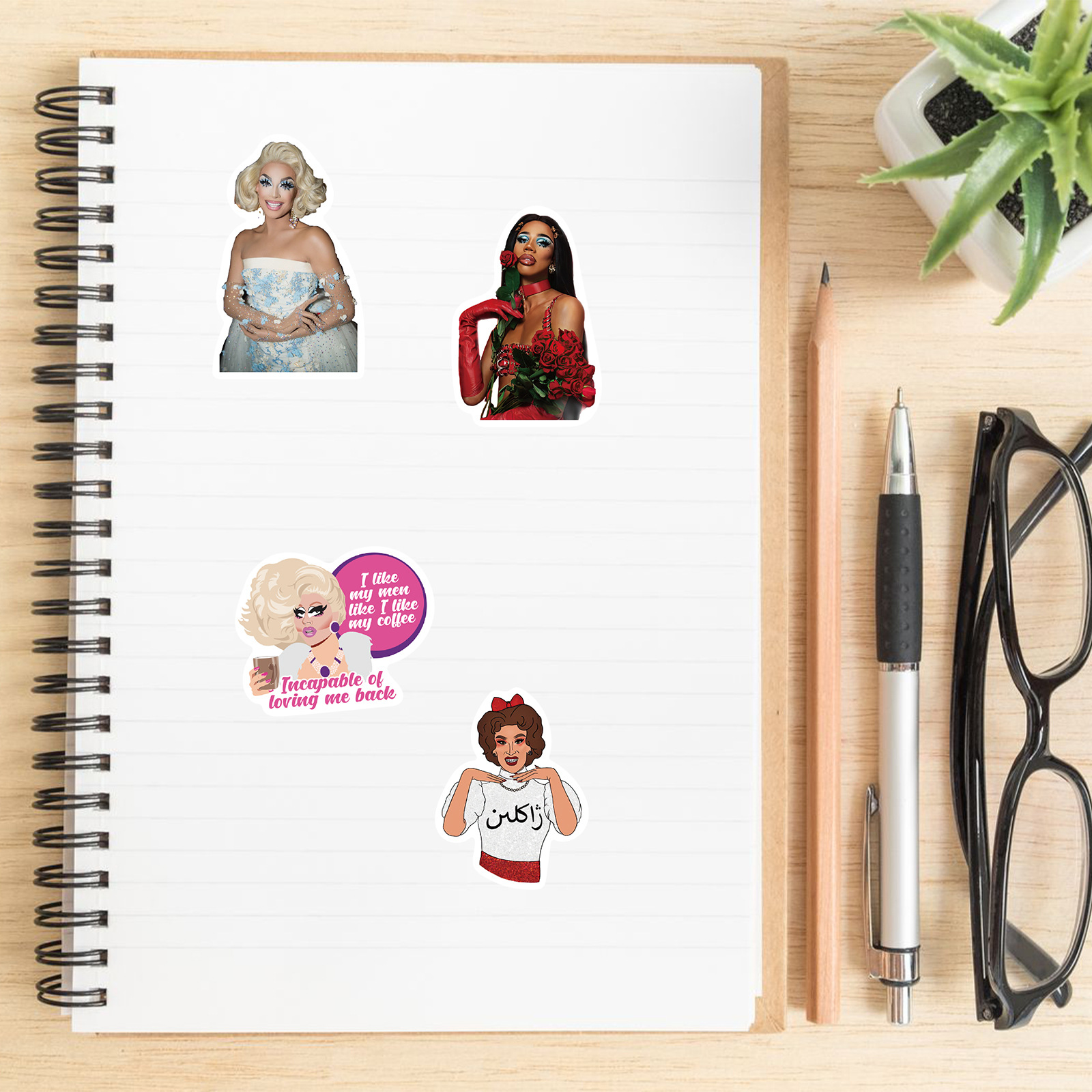 50Pcs American Drag Show RuPauls Drag Race Sticker Graffiti Kids Toy Skateboard Car Motorcycle Bicycle Sticker Decals