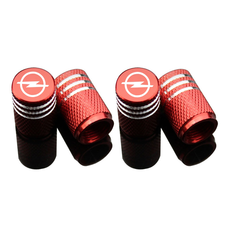 4Pcs Car Parts Tires Valves Caps For Opel Opc Astra Insignia Corsa Mokka Vectra 3D Metal Tyre Stem Air Cap Accessories